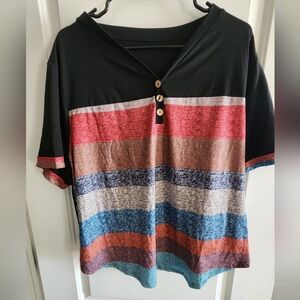 SHEIN Curve Black and White Tagged Top 3X